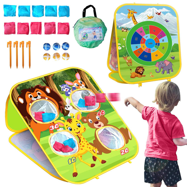 Animal Bean Bag Toss Game for Kids – Foldable Indoor & Outdoor Toy | ARS Sports